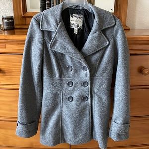 Gray Double Breasted Coat